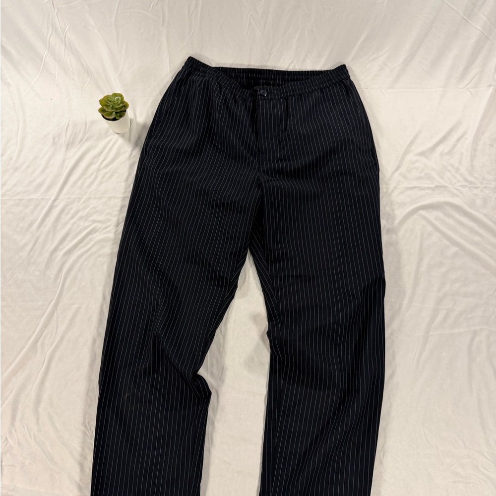 Stussy Pinstripe Pants Skateboard Navy Size L